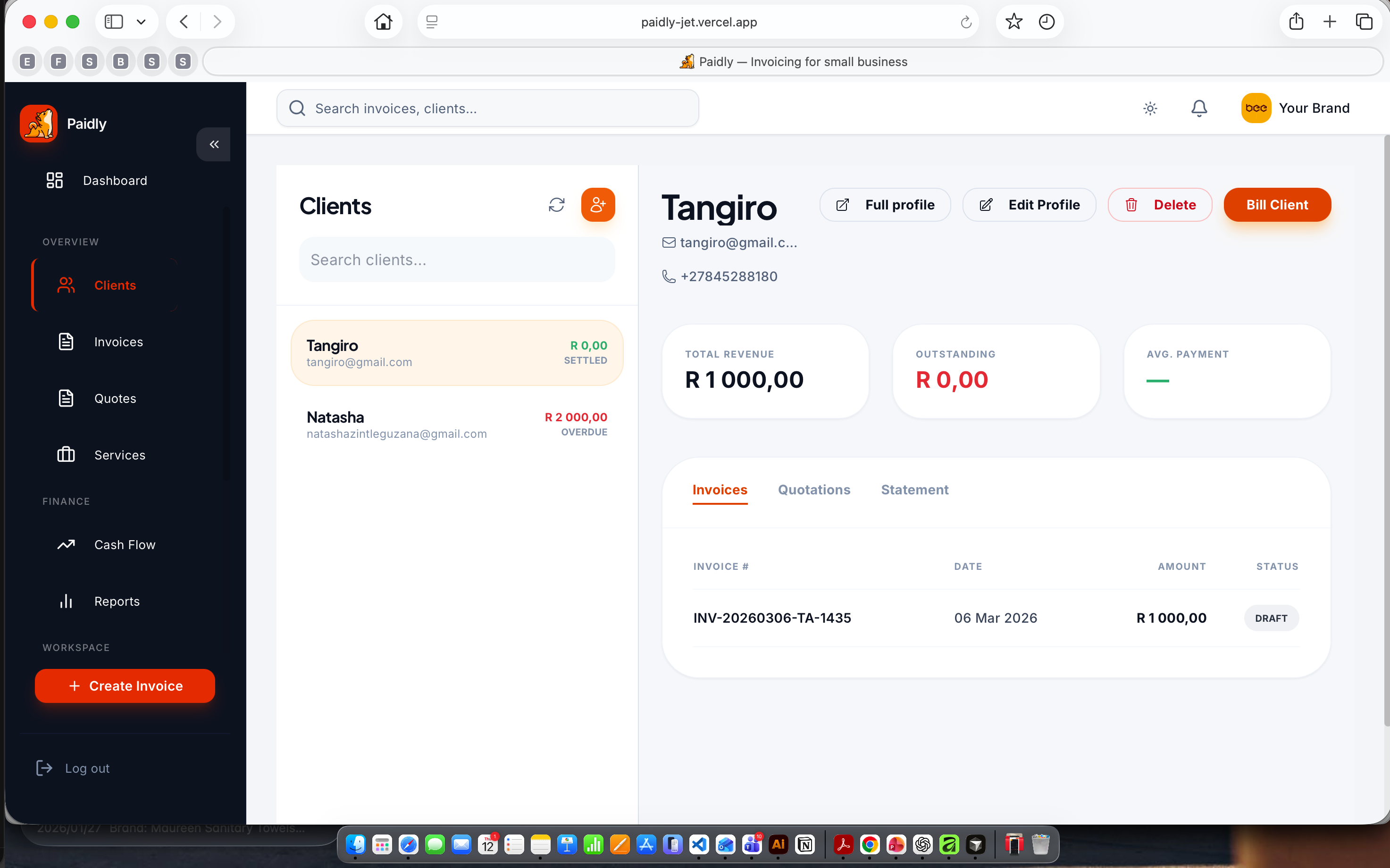 Paidly Dashboard